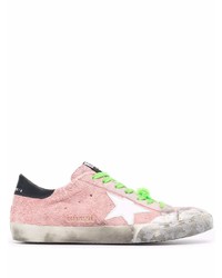 Sneakers basse di tela rosa di Golden Goose