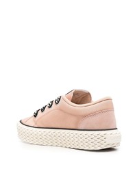 Sneakers basse di tela rosa di Lanvin