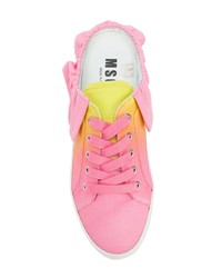 Sneakers basse di tela rosa di MSGM