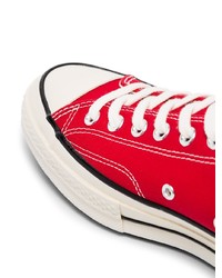 Sneakers basse di tela rosse di Converse