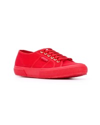 Sneakers basse di tela rosse di Superga