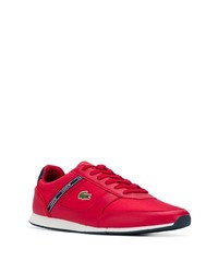 Sneakers basse di tela rosse di Lacoste