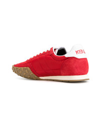 Sneakers basse di tela rosse di Kenzo