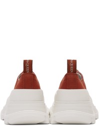 Sneakers basse di tela rosse di Alexander McQueen