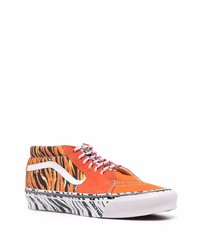 Sneakers basse di tela stampate arancioni di Vans