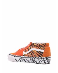 Sneakers basse di tela stampate arancioni di Vans