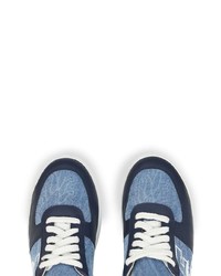 Sneakers basse di tela stampate azzurre di Etro