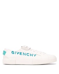 Sneakers basse di tela stampate bianche di Givenchy