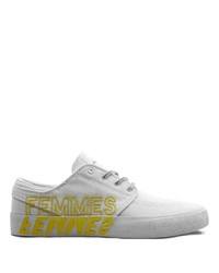 Sneakers basse di tela stampate bianche di Nike