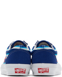 Sneakers basse di tela stampate blu scuro di Vans