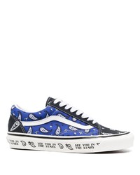 Sneakers basse di tela stampate blu scuro di Vans