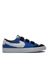 Sneakers basse di tela stampate blu di Nike