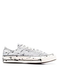 Sneakers basse di tela stampate grigie di Converse