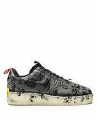 Sneakers basse di tela stampate grigio scuro di Nike