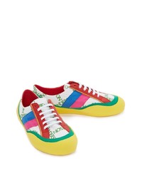 Sneakers basse di tela stampate multicolori di JW Anderson