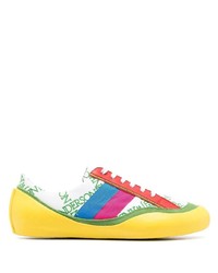 Sneakers basse di tela stampate multicolori di JW Anderson