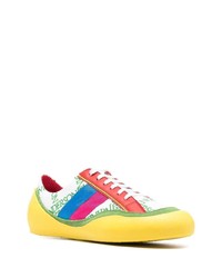 Sneakers basse di tela stampate multicolori di JW Anderson