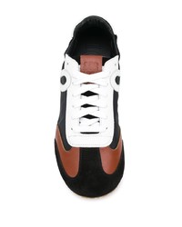 Sneakers basse di tela stampate nere e bianche di Loewe