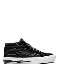 Sneakers basse di tela stampate nere di Vans