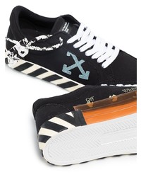 Sneakers basse di tela stampate nere di Off-White