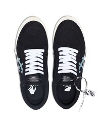 Sneakers basse di tela stampate nere di Off-White