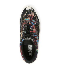 Sneakers basse di tela stampate nere di Converse