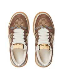 Sneakers basse di tela terracotta di Gucci