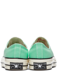 Sneakers basse di tela verde menta di Converse