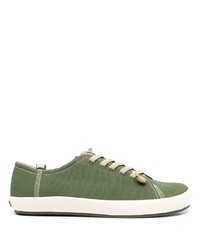 Sneakers basse di tela verde oliva di Camper