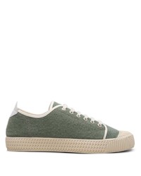 Sneakers basse di tela verde oliva di Car Shoe