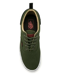 Sneakers basse di tela verde oliva di À La Garçonne