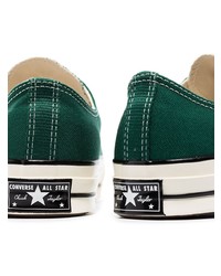 Sneakers basse di tela verde scuro di Converse