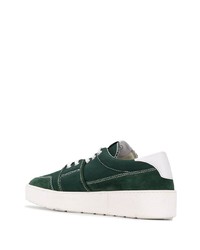 Sneakers basse di tela verde scuro di Ami