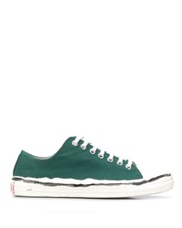 Sneakers basse di tela verde scuro di Marni