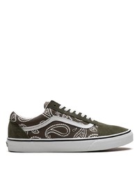 Sneakers basse di tela verde scuro di Vans