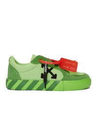 Sneakers basse di tela verdi