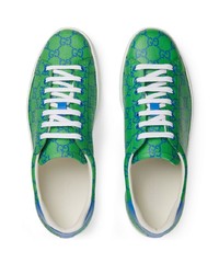 Sneakers basse di tela verdi di Gucci