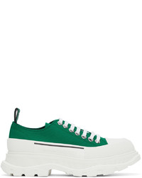 Sneakers basse di tela verdi di Alexander McQueen