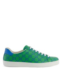 Sneakers basse di tela verdi di Gucci