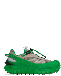 Sneakers basse di tela verdi di Moncler