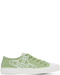 Sneakers basse di tela verdi di Vivienne Westwood