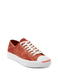 Sneakers basse effetto tie-dye rosse