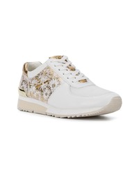 Sneakers basse in pelle a fiori bianche di MICHAEL Michael Kors