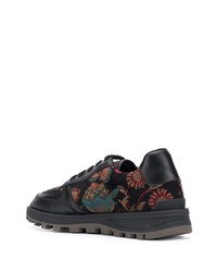 Sneakers basse in pelle a fiori nere di Etro