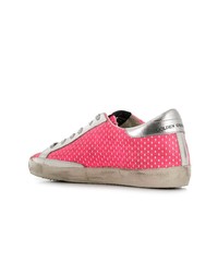 Sneakers basse in pelle a pois fucsia di Golden Goose Deluxe Brand