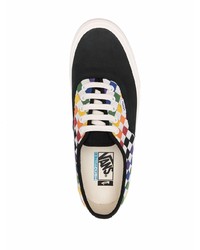 Sneakers basse in pelle a quadri multicolori di Vans
