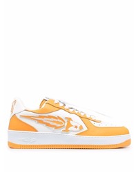 Sneakers basse in pelle arancioni di Enterprise Japan
