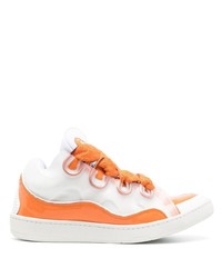 Sneakers basse in pelle arancioni di Lanvin