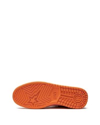 Sneakers basse in pelle arancioni di A Bathing Ape
