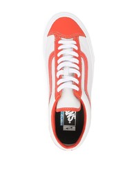 Sneakers basse in pelle arancioni di Vans